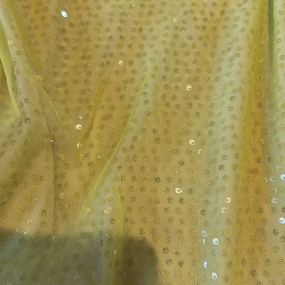 Sequin Yellow Tank Top Dana BUCHMAN size OX - Picture 17 of 17